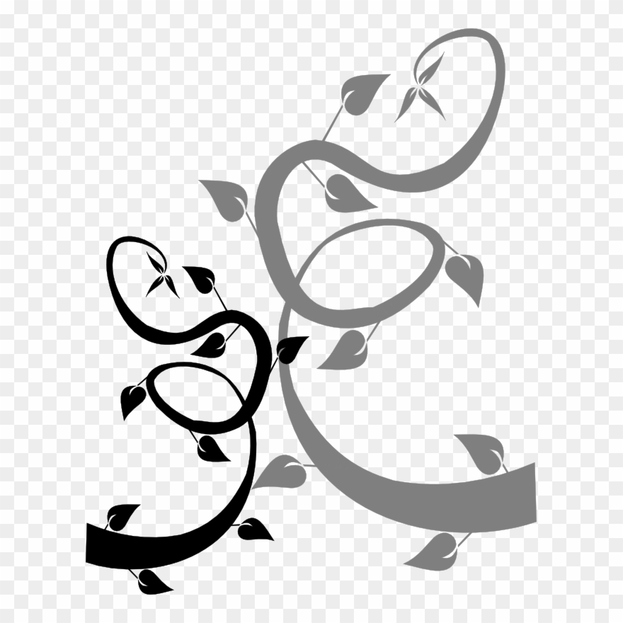 Clipart - Stylized Plant - Floral Butterfly Design Shower Curtain - Png Download