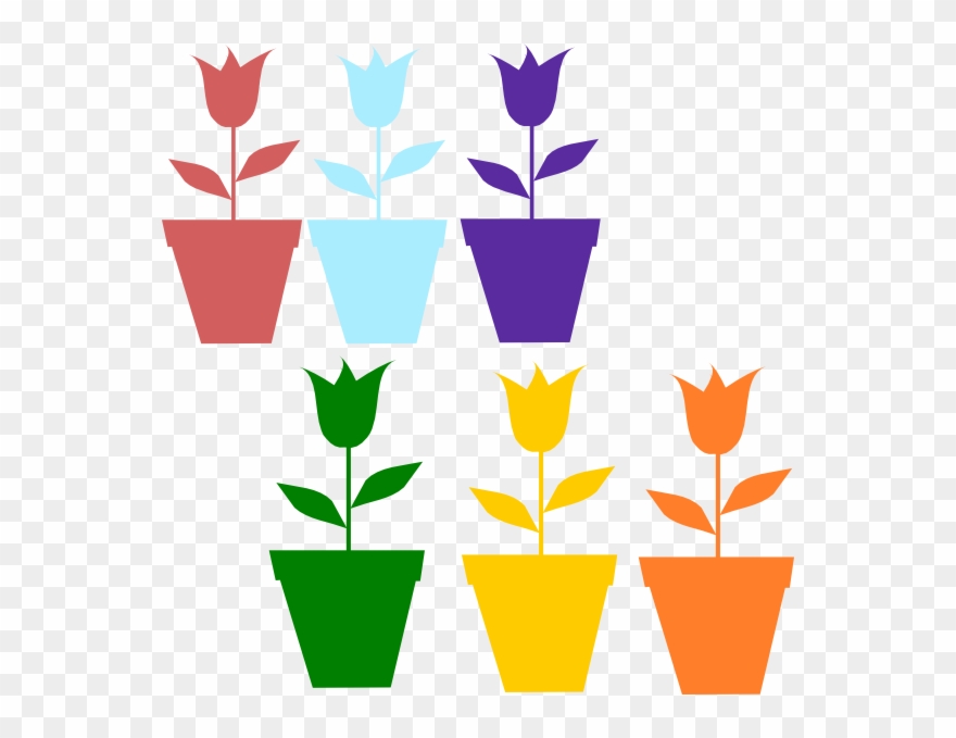 Download Flower Pot Silhouette Png Clipart Clip Art - Desenho De Tulipa Amarela Transparent Png