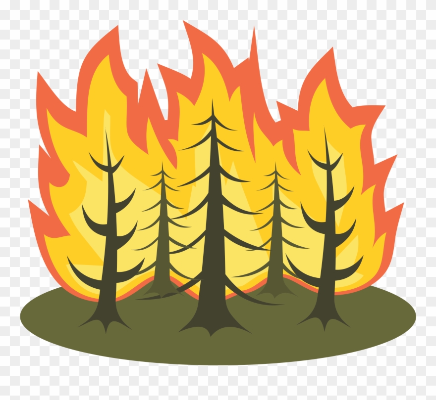 Forest Fire Clipart Group Clip Art Library Library - Forest Fire Clipart - Png Download