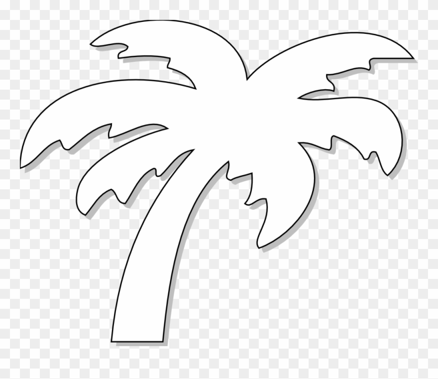 Tattoo's For Palm Tree Tattoo Black And White - Stencil Clipart