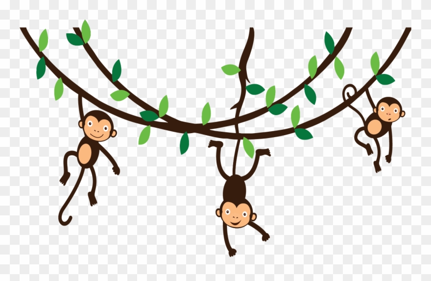 Collection Of Monkey Hanging From Tree - Transparent Background Monkey Clipart - Png Download