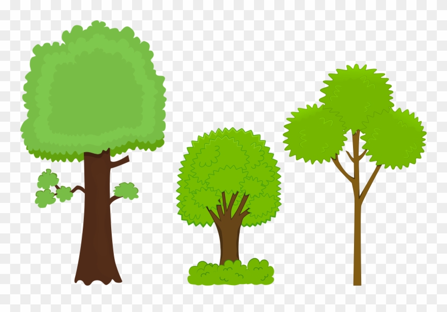 Quickly Clipart Pictures Of Trees Black And White Free - Big And Small Tree Clipart - Png Download