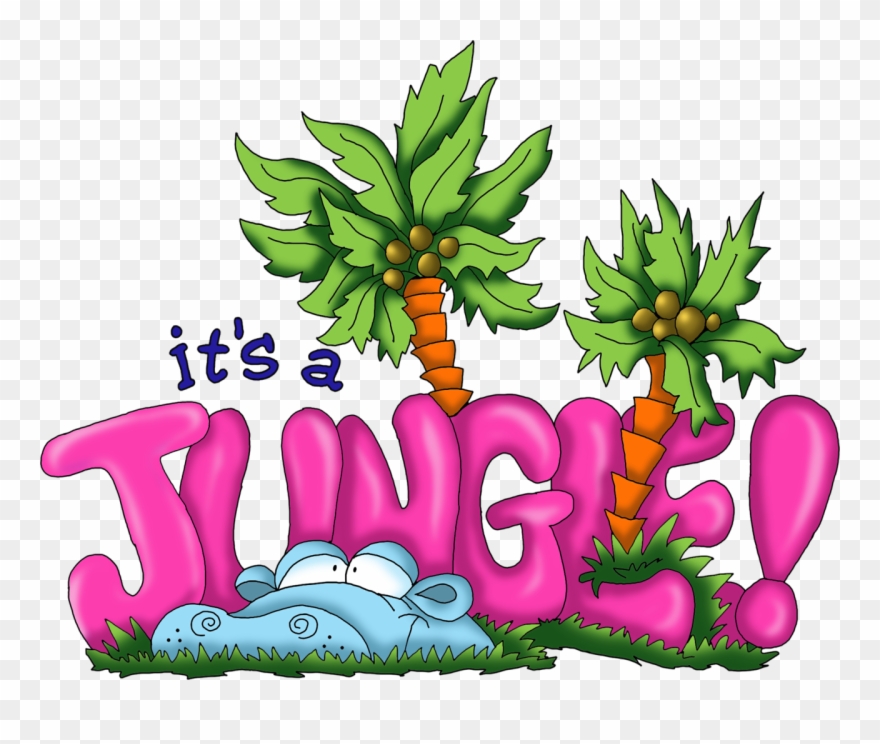 It's A Jungle Jungle Safari, Safari Theme, Safari Animals, - Jungle Word Clipart - Png Download