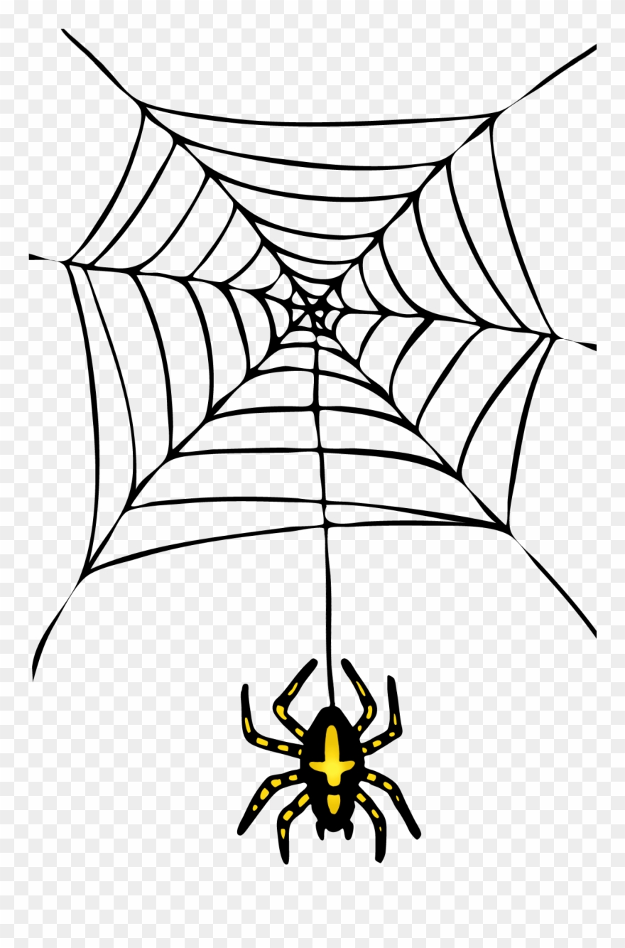 Halloween Spider Web Clipart - Spider Halloween Png Transparent Png