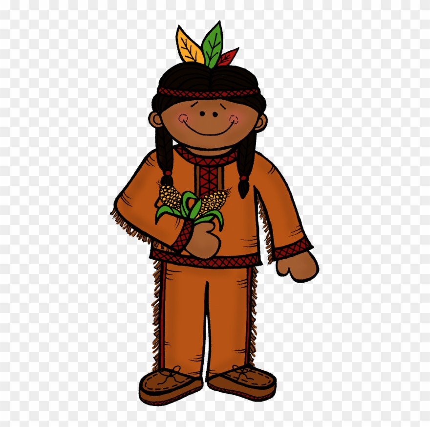 Native American Thanksgiving Clipart Kid - Native American Clipart - Png Download