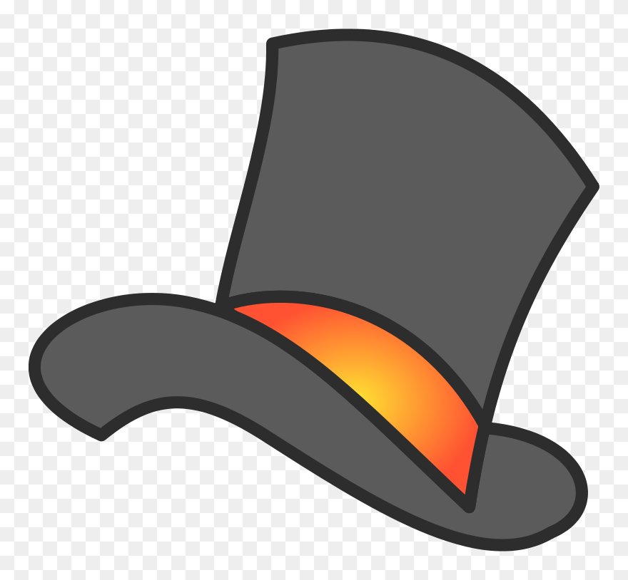 Top Hat Silk Hat Clipart Free Clip Art Image - Cartoon Snowman Hat - Png Download