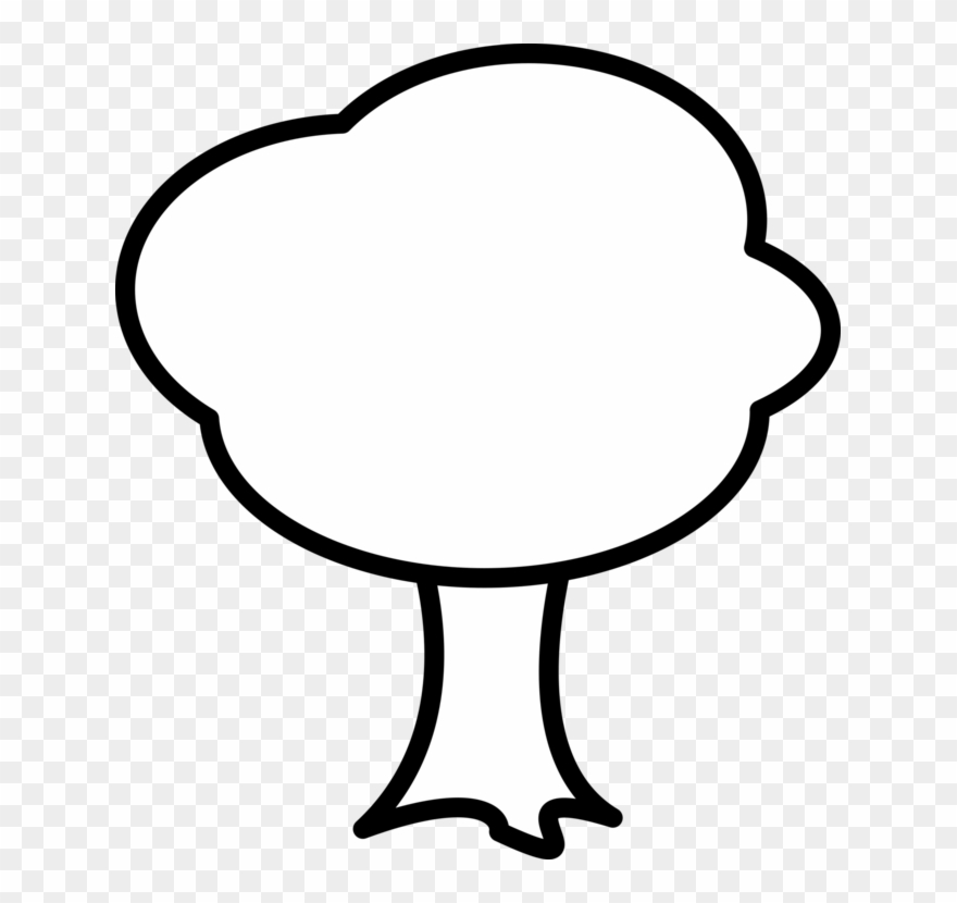 Tree - Simple - Outline Of A Tree Png Clipart