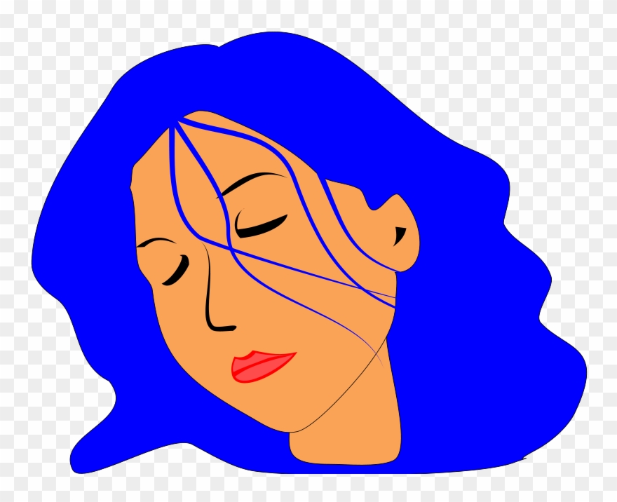 Native American Girl Clip Art Download - Clipart Blue Hair - Png Download