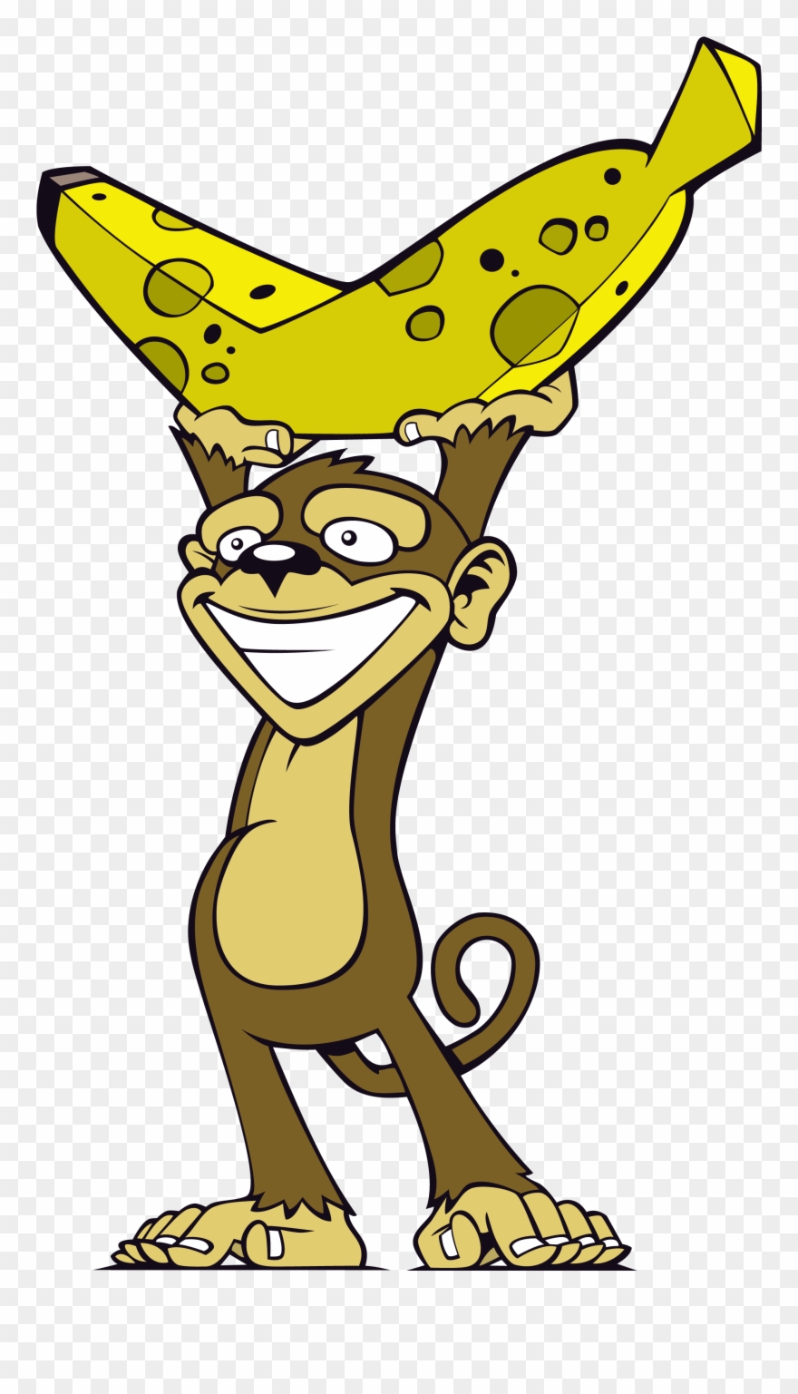 Popular Images - Monkey Throwing Banana Cartoon Clipart