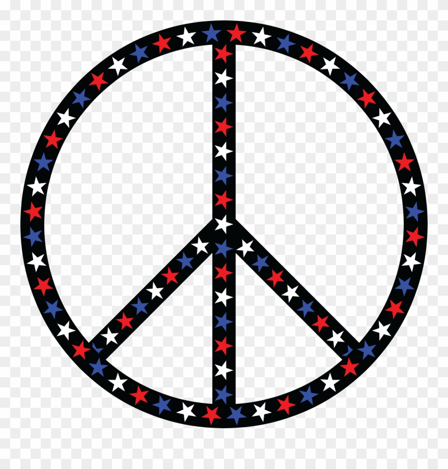 - Eps, - Svg, - Free Clipart Of A Patriotic - Clip Art Peace Sign Png Transparent Png
