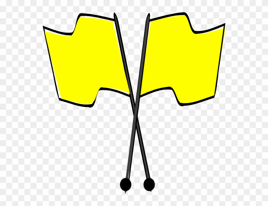 Flags Clip Art - Yellow Flags - Png Download