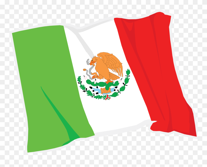 Mexican Flag Waving Clipart Clipartfest - Mexico Flag Clipart Transparent - Png Download