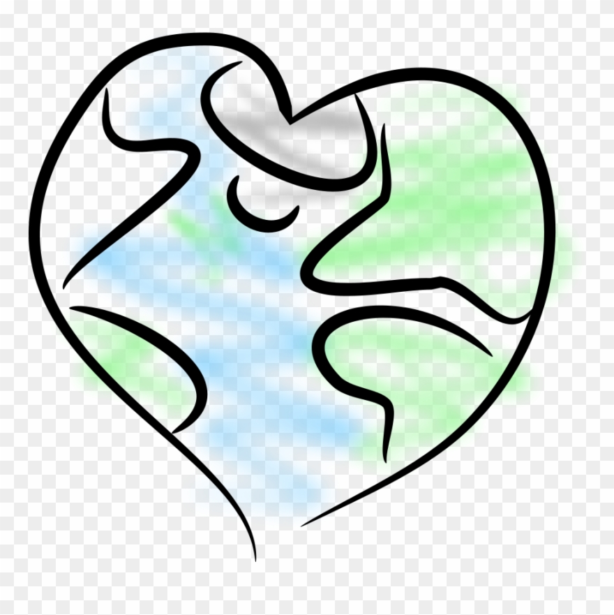 Love Earth - Geography Heart Clipart