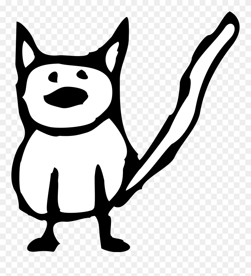 Cat Black And White Cartoon Black Cat Free Download - Cartoon Cats Black And White Clipart