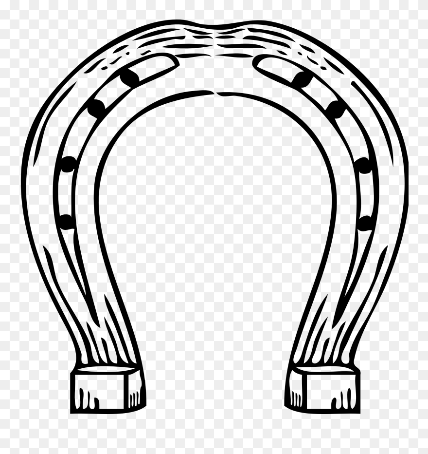 Horse Shoe Horseshoe Vector Free Download Clip Art - Buttakups World Of Horses Grayscale Coloring Book: - Png Download