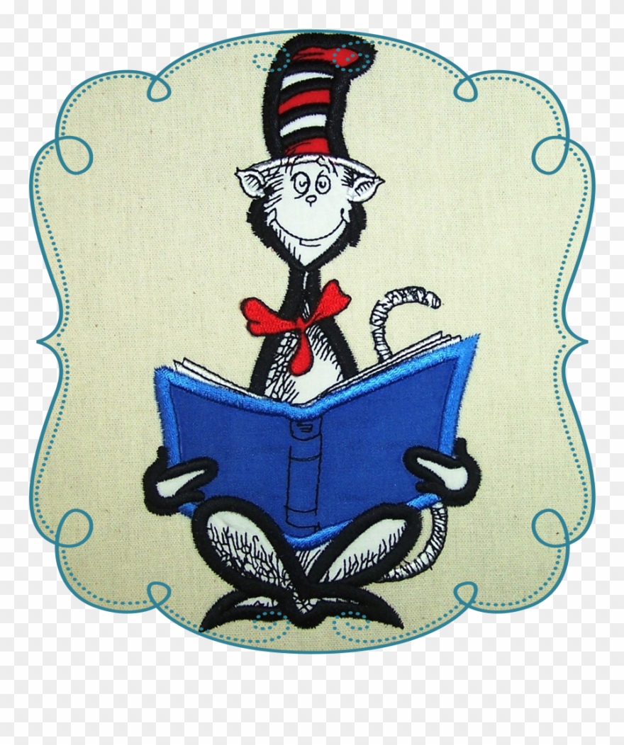 Cat In The Hat Clipart Images 8 - Dr Seuss Cat In The Hat Reading - Png Download