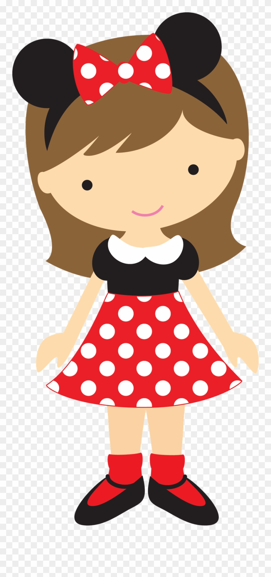 Image Freeuse Library Pin By Organized Chaos On Costume - Minnie Mouse Girl Clipart - Png Download
