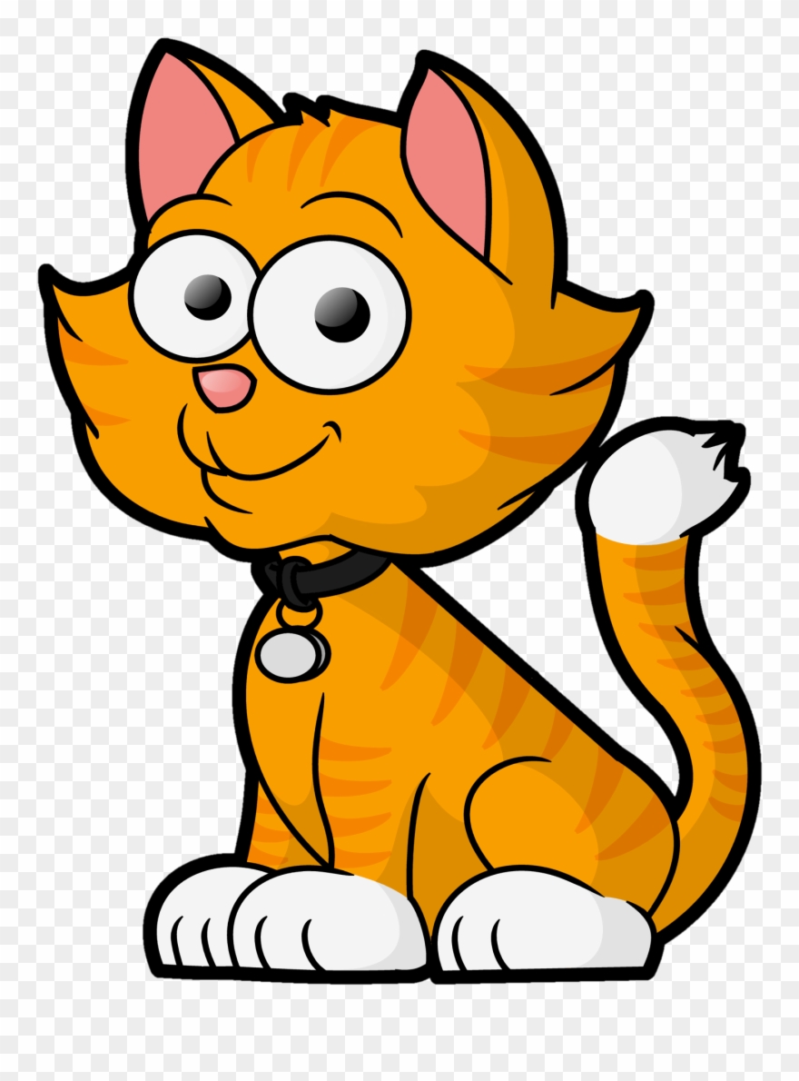 Free Cartoon Cat Vector Clip Art - Cartoon Cat - Png Download