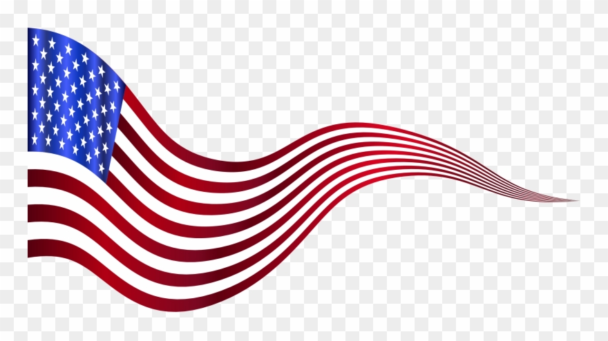 Clipart Wavy Banner Variation - American Flag Clip Art - Png Download