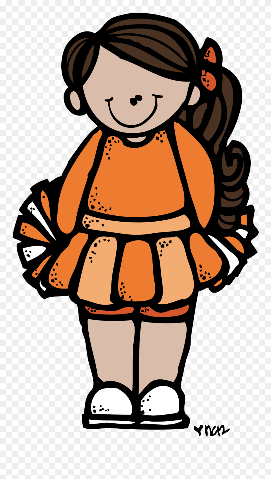 Cheerleader 1 Melonheadz Colored - Cheerleader Melonheadz Clipart - Png Download