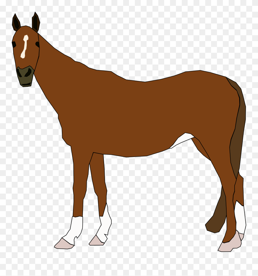 Free Vector Horse Clip Art - Brown Horse Shower Curtain - Png Download