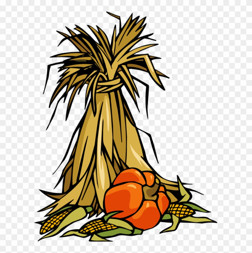 Colorful Clip Art For The Autumn Season - Fall Corn Stalks Clip Art - Png Download