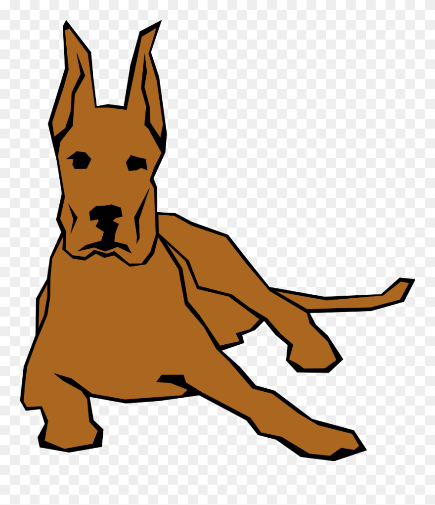 Dog 05 Drawn With Straight Lines Clip Art Free Vector - Moving Clipart Of Dog - Png Download