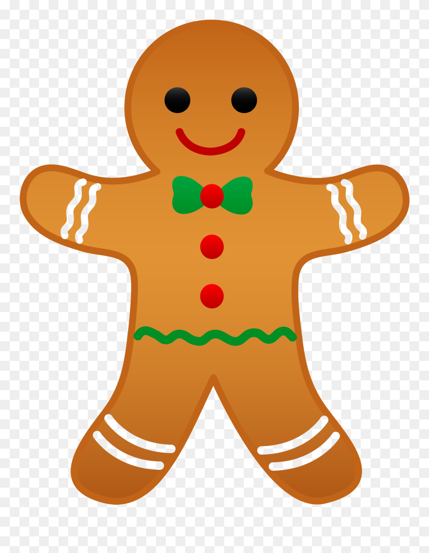Free Christmas Clipart Animated Clip Art Santa Image - Gingerbread Man Clip Art - Png Download
