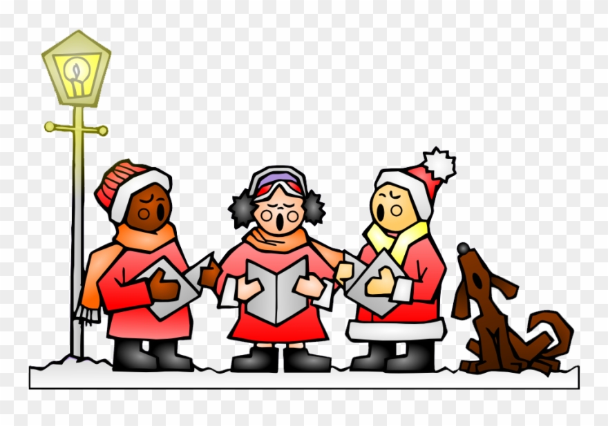 Free Animated Christmas Clipart - Christmas Caroling - Png Download