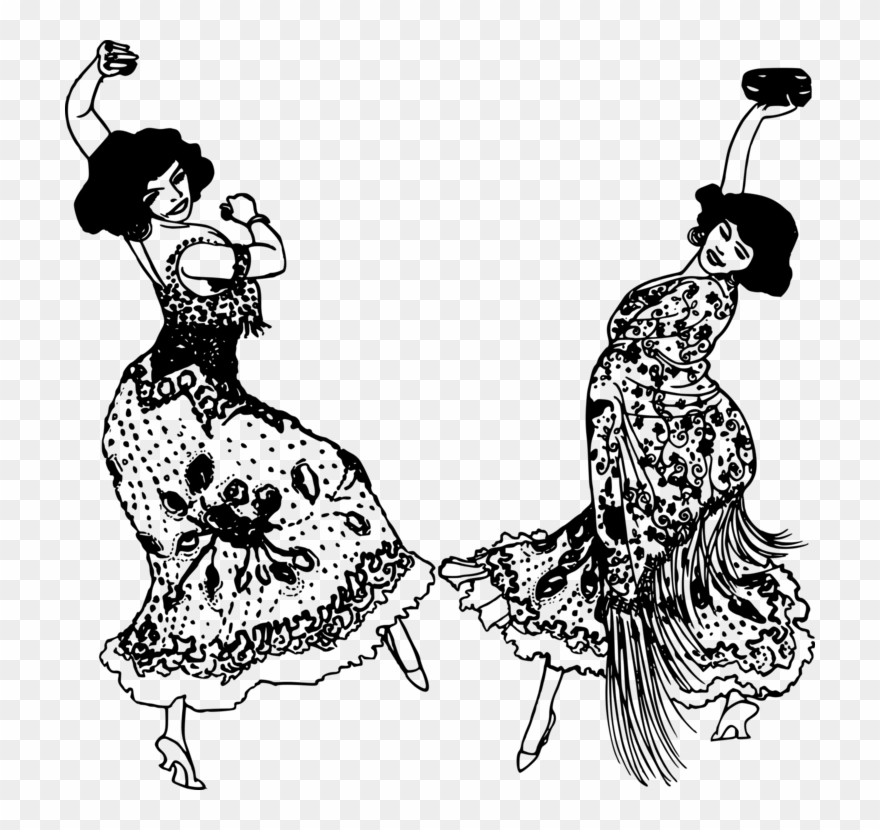 Spanish Cuisine Spain Computer Icons Black And White - Black And White Mexican Art Clipart