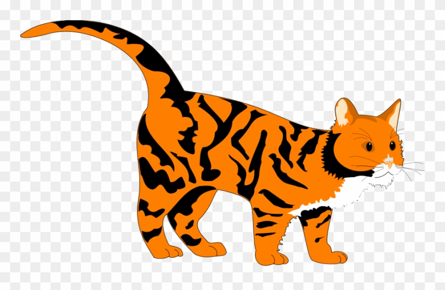This Free Clip Arts Design Of Tiger Cat - Orange Cat Clipart Png Transparent Png