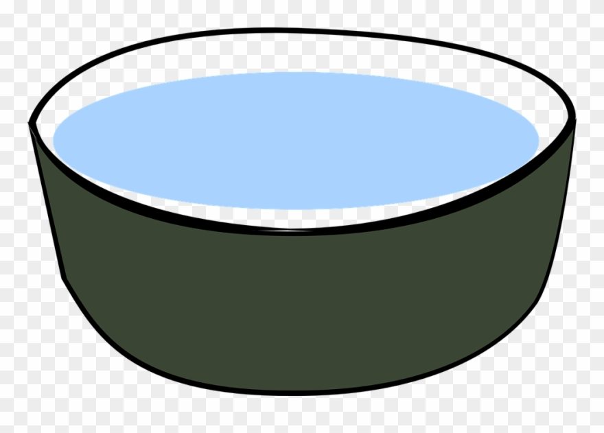 Dog Bowl Free Vector Graphic Bowl Water Drink Dog Pet - Water Bowl Clip Art - Png Download