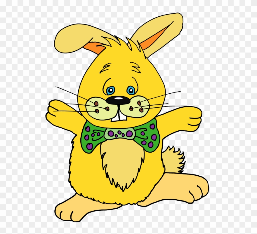 Color Bunnies In Spanish And English Clip Art - Domestic Rabbit - Png Download