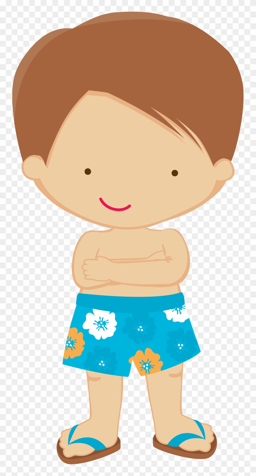Clipart Boy, Beach Clipart, Family Clipart, Beach Pool - Menino Praia Png Transparent Png