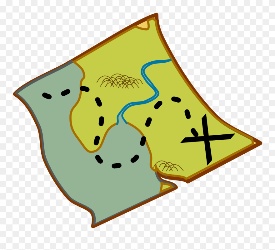Free Vector Treasure Map Clip Art - Map Clipart - Png Download
