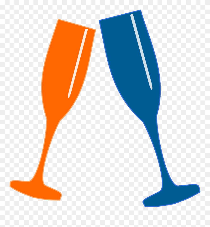 Png Transparent Download Champagne Glasses Clip Art - Wine Glass Cheers Clip Art