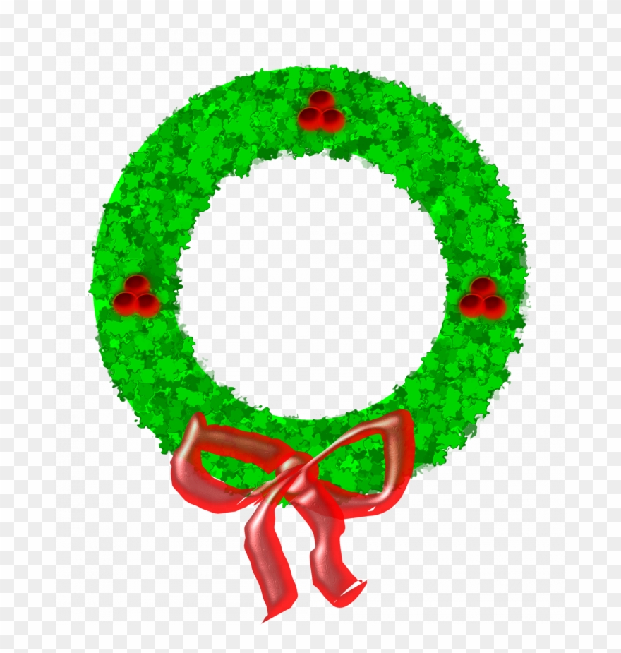 Christmas ~ Phenomenalas Wreath Clip Art Black And - Christmas Wreath Clip Art - Png Download