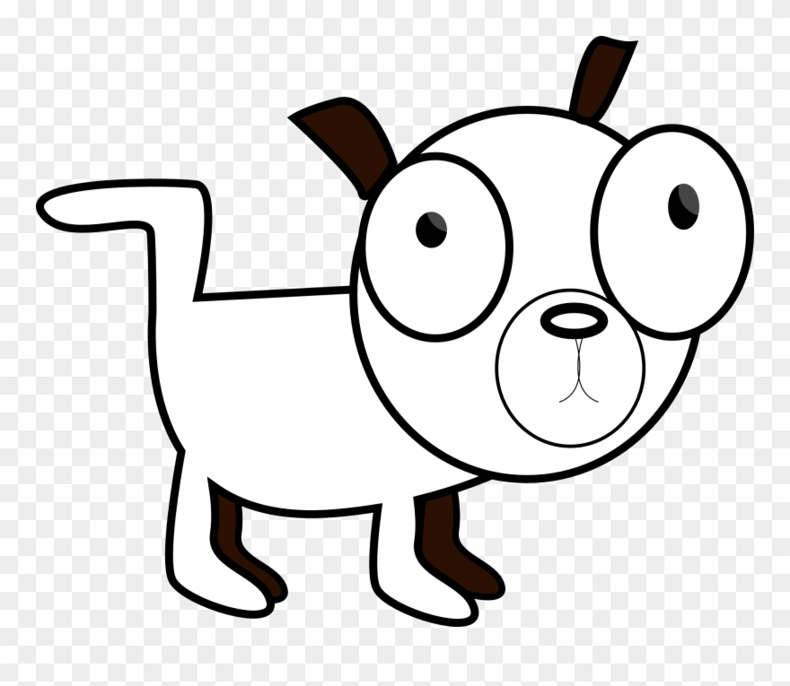 Dog Black And White Black And White Dog Cat Clipart - Funny Dog Clipart Black And White - Png Download