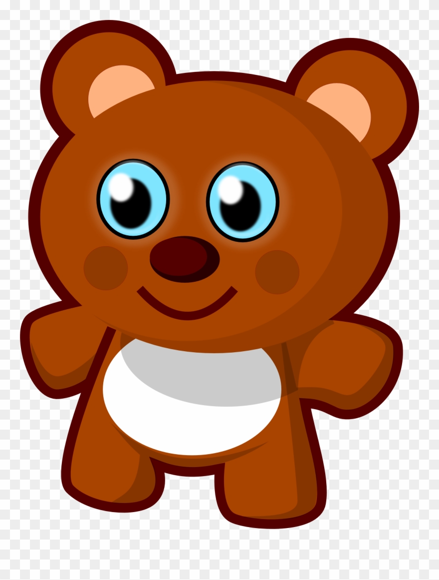 Free Clip Art Animals Dogs - Cartoon Bear Transparent Background - Png Download