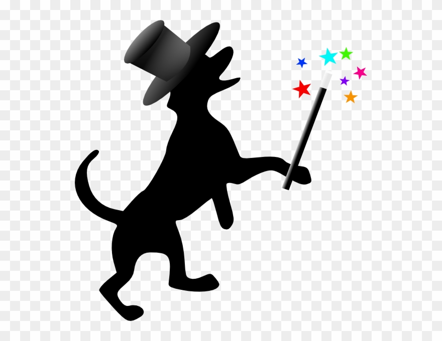Dog Silhouette With Hat Wand Clip Art - Rescued Is My Favorite Breed Mugs - Png Download