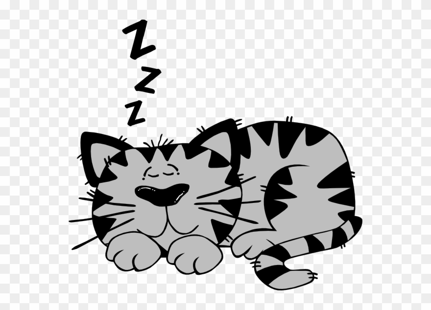 Picture Royalty Free Stock Clip Art At Clker Com Vector - Cat Sleeps Clip Art - Png Download