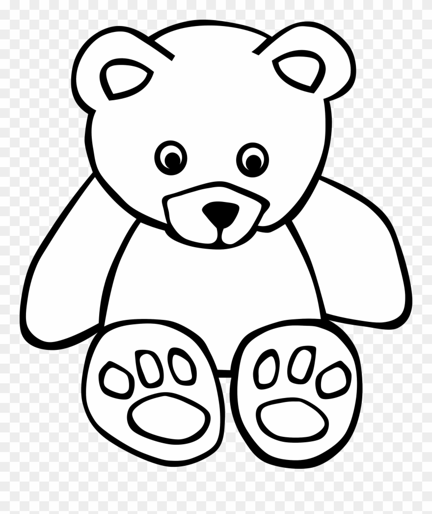 Teddy Bear Clip Art Image - Brown Clipart Black And White - Png Download