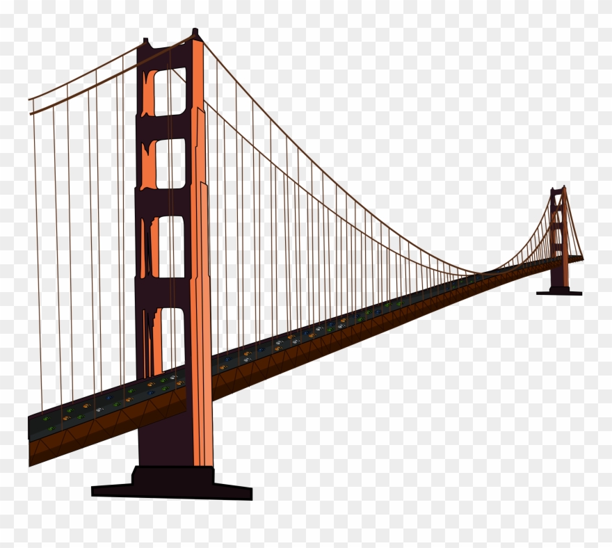 Free San Francisco Cliparts Download - Bridge With Transparent Background - Png Download