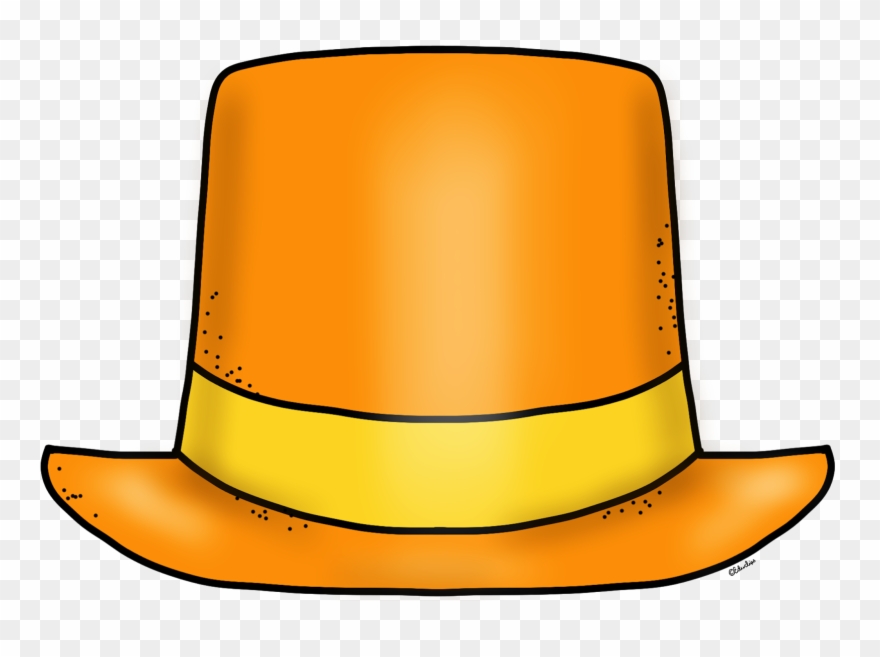 Clip Arts Related To - Orange Top Hat Clipart - Png Download