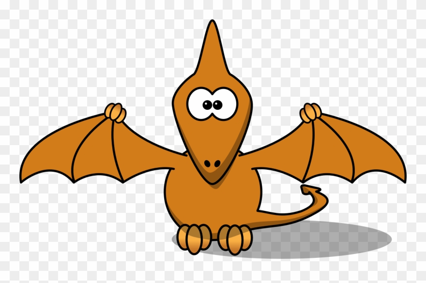 Studiofibonacci Cartoon Pterodactyl Dinosaur Xmas - Dinosaur Clip Art - Png Download