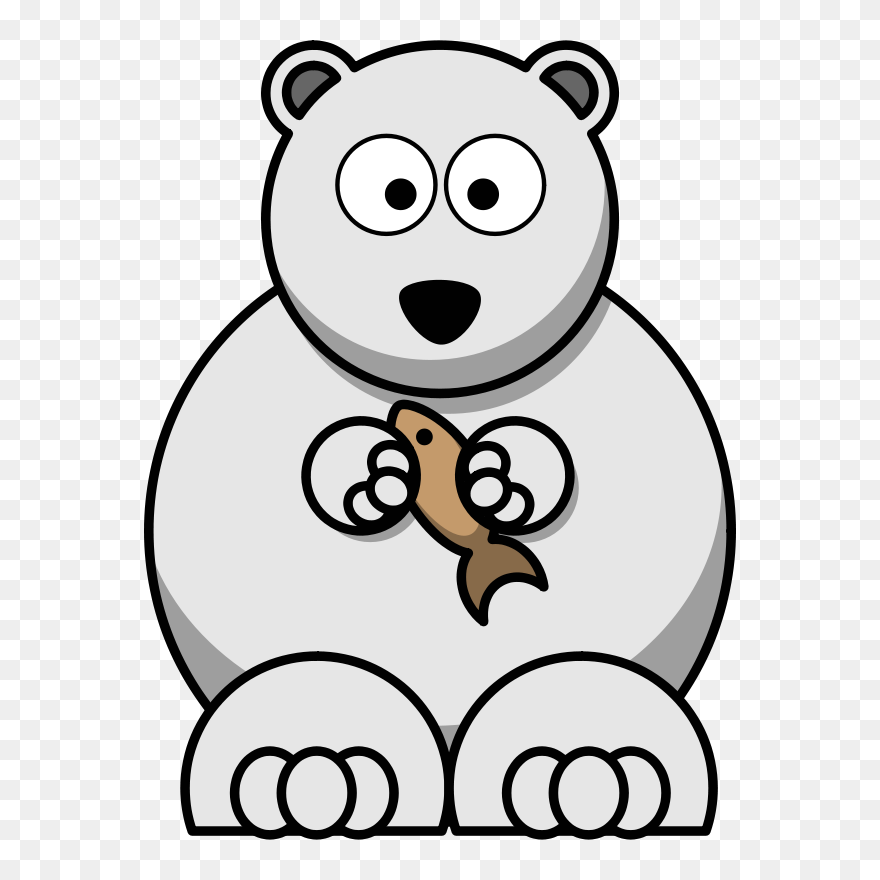 Polar Bear Free To Use Cliparts - Openclipart Cartoon Polar Bear - Png Download