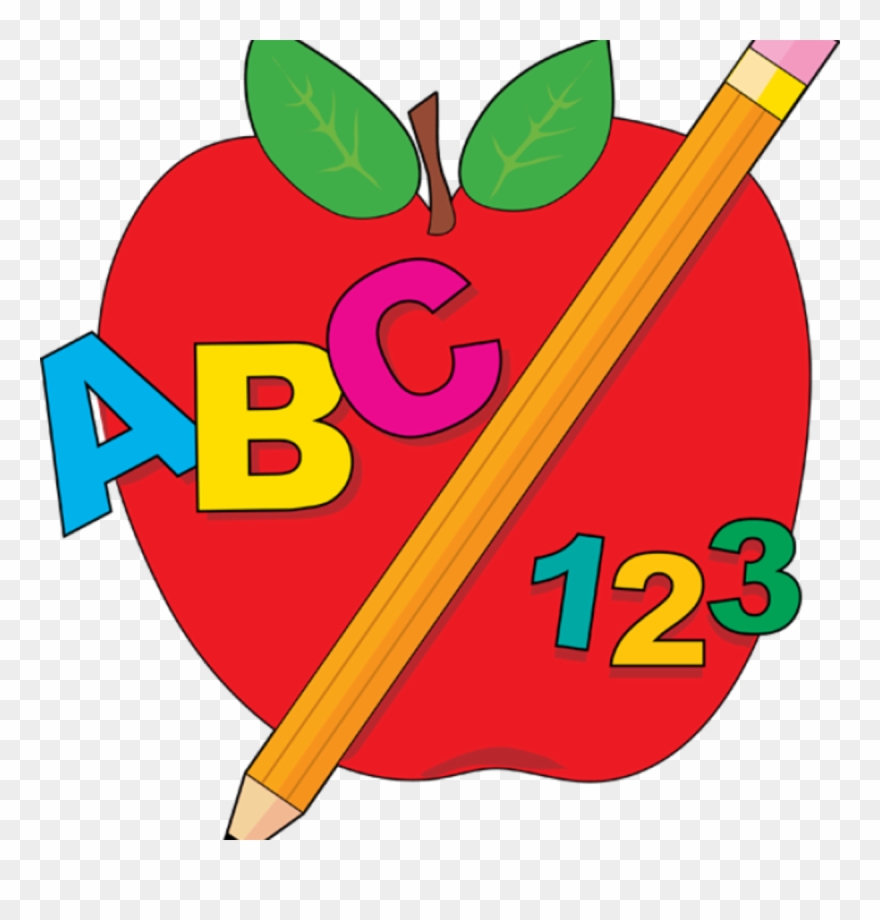 School Apple Clipart Web Design Development Scrapbooking - Letters And Numbers Clipart - Png Download