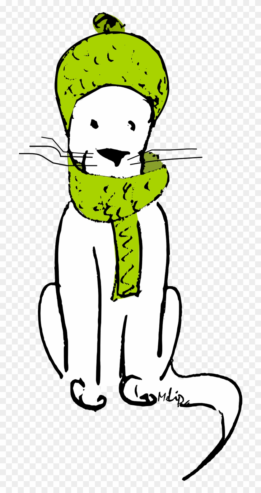 Winter Cat Cliparts - Cold Cat Clip Art - Png Download