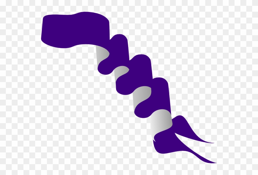 Purple Ribbon Cliparts - Purple Clip Art Ribbons - Png Download
