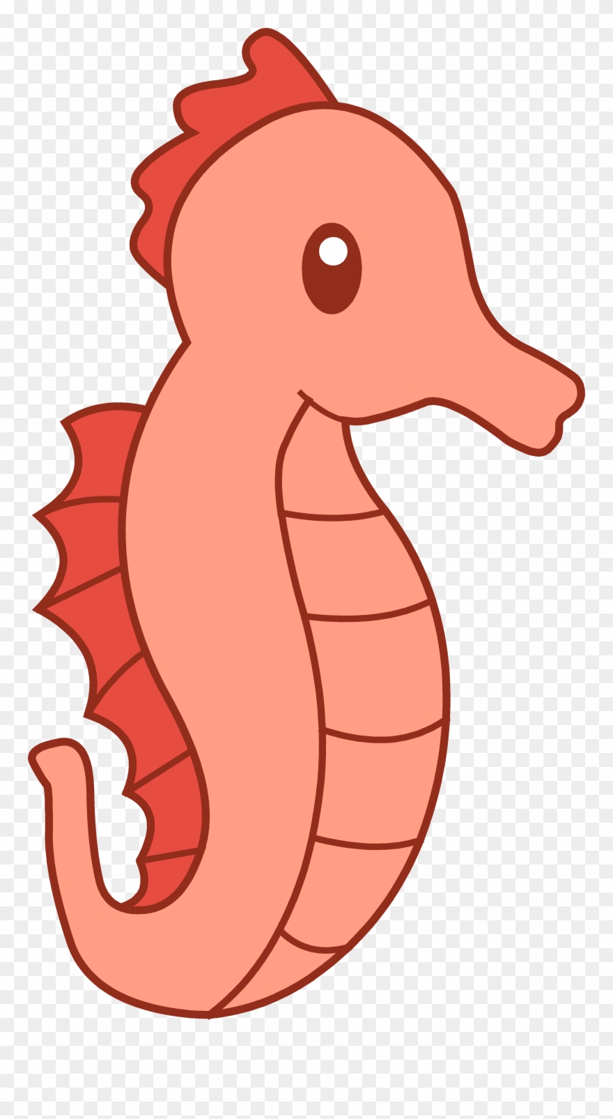 Cute Red Seahorse Clipart - Clip Art Sea Horse - Png Download